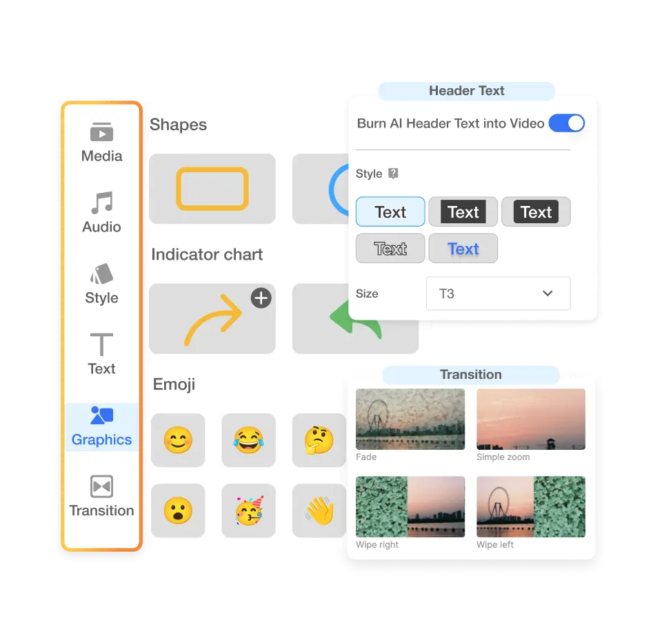 Use Visla’s scene-based editing tool to refine your real estate video—adjust text, swap clips, tweak music, and arrange scenes.